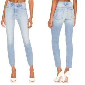 Mother High Waisted Looker Ankle Fray Jeans Au Revoir Size 26